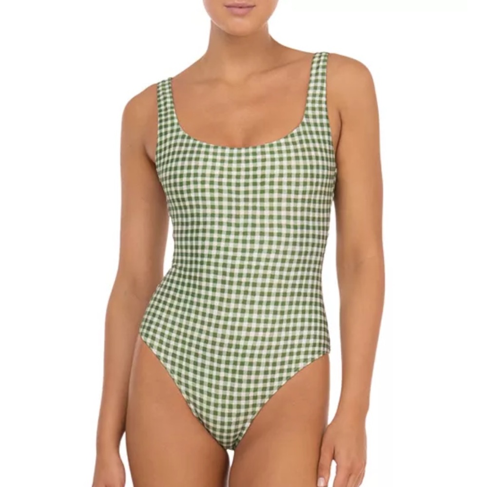 Peony Green Gingham One-Piece Swimsuit
